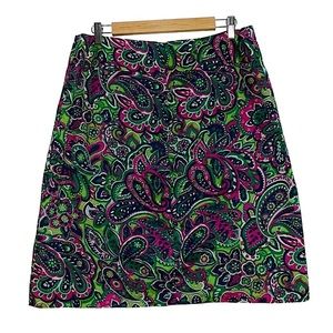 Talbots Paisley A Line Skirt